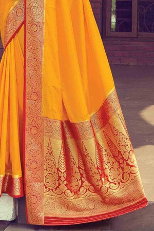 Gold Yellow South Silk Saree