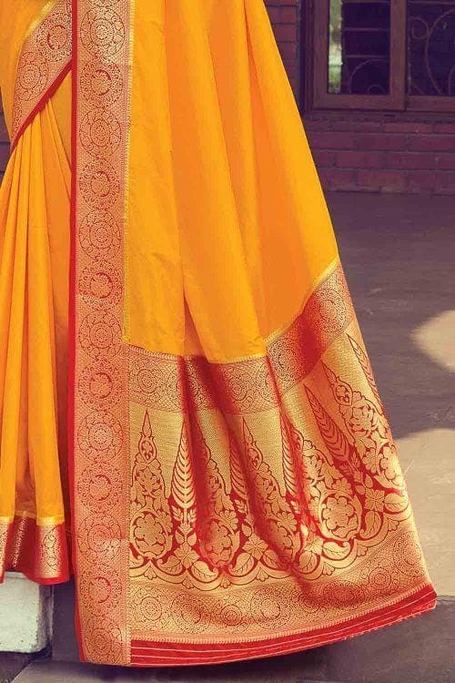 Gold Yellow South Silk Saree
