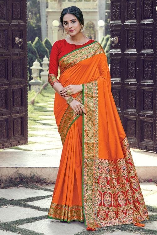 Gold Yellow South Silk Saree