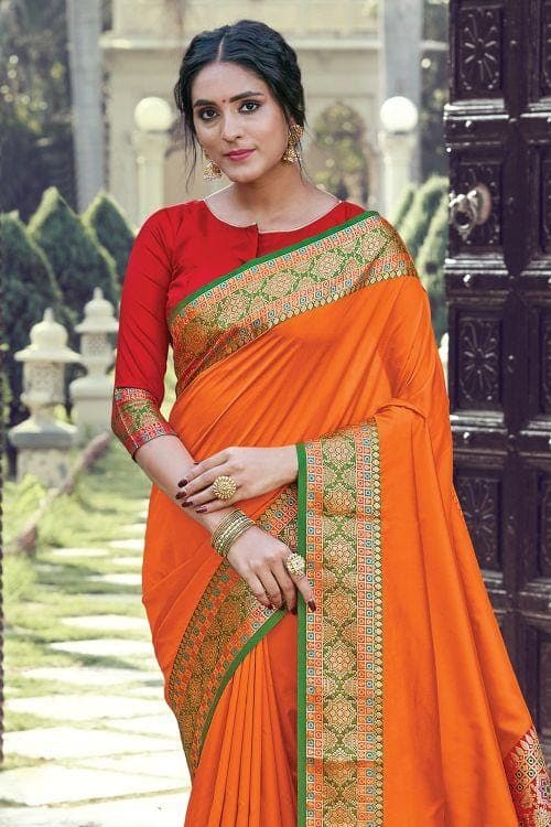 Gold Yellow South Silk Saree