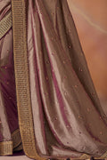 South Silk Saree Grape Purple Woven South Silk Saree saree online