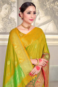 Green Multicolour South Silk Saree