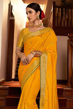 Honey Yellow South Silk Saree