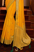 Honey Yellow South Silk Saree