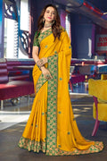 South Silk Saree Honey Yellow Zari Woven South Silk Saree saree online