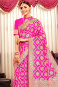 pink south indian silk saree