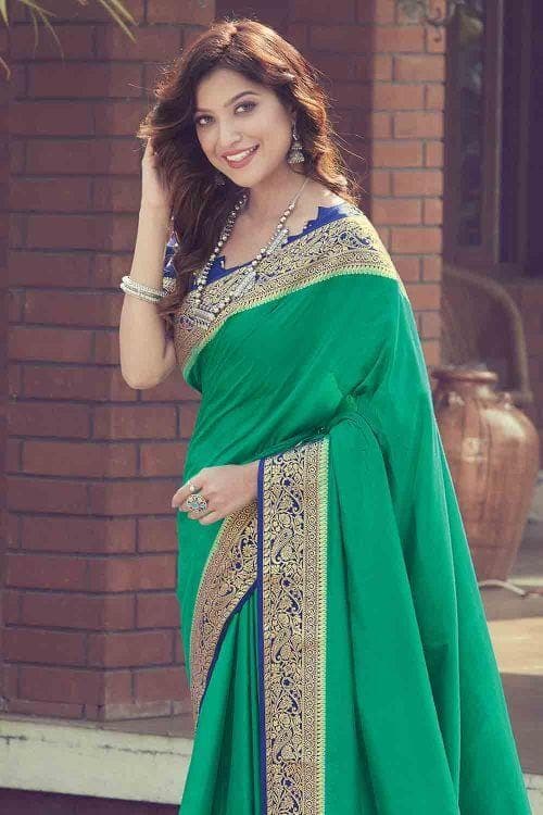 Jade Green South Silk Saree