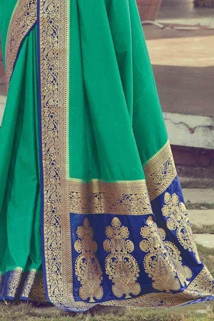 Jade Green South Silk Saree