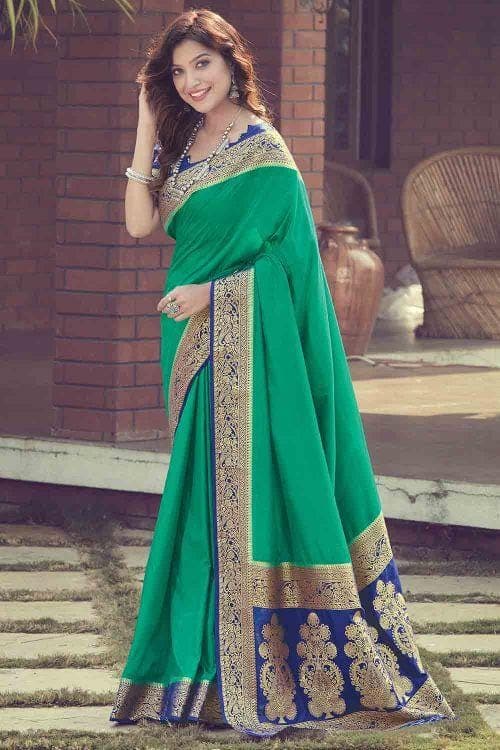 Jade Green South Silk Saree