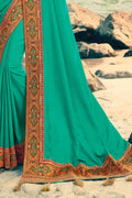 South Silk Saree Jungle Green South Silk Saree saree online