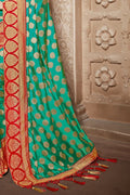 South Silk Saree Jungle Green Woven South Silk Saree saree online