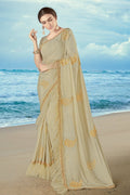 South Silk Saree Khaki Brown Woven South Silk Saree saree online