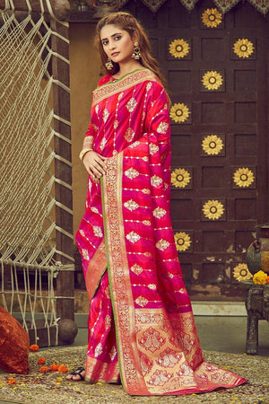Cherry Pink Kairi Pattern South Silk