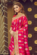South Silk Saree Magenta Pink South Silk Saree saree online