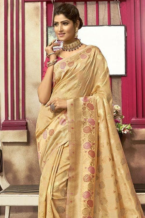 Maize Yellow South Silk Saree
