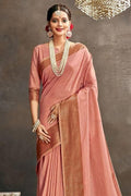 pink south indian silk saree