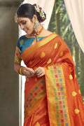 Marmalade Orange South Silk Saree
