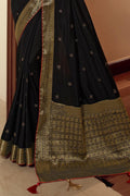 Midnight Black South Silk Saree