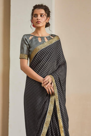 Midnight Black South Silk Saree