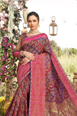 Multi Color Woven South Silk Saree