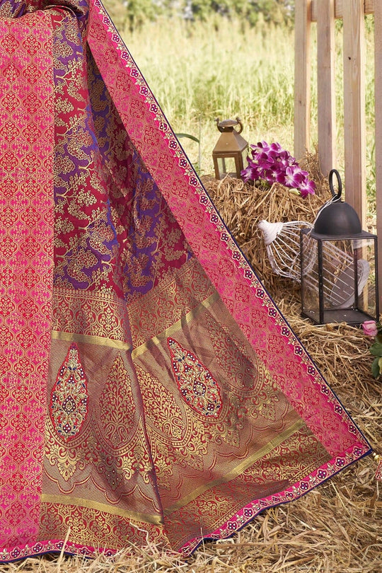 South Silk Saree Multi Color Woven South Silk Saree saree online