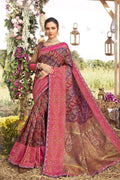 South Silk Saree Multi Color Woven South Silk Saree saree online