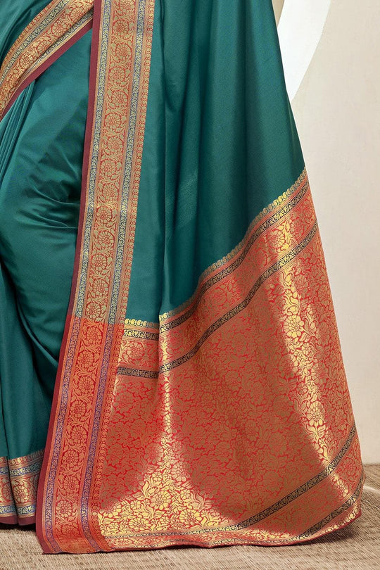 South Silk Saree Ocean Blue South Silk Saree saree online