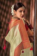 South Silk Saree Off White South Silk Saree saree online