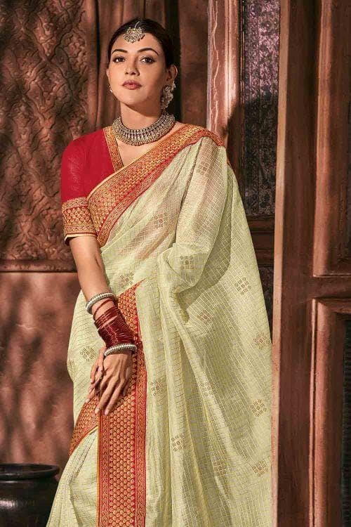 Silk Saree with blouse in Maroon colour 4908