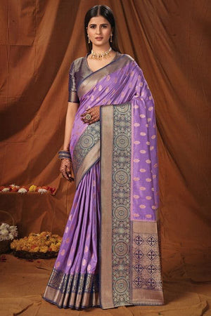 Orchid Purple South Silk Saree