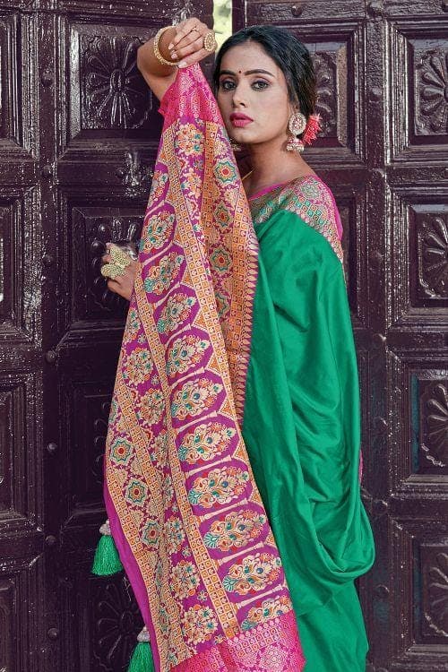 Persian Green South Silk Saree