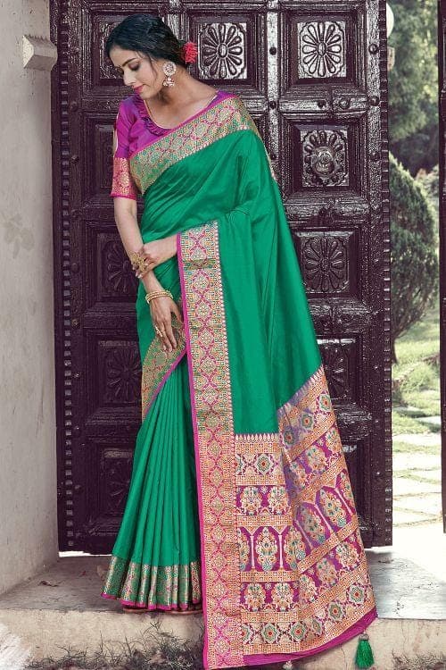 Persian Green South Silk Saree