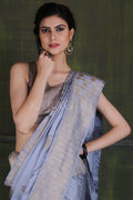 South Silk Saree Pewter Grey South Silk Saree saree online