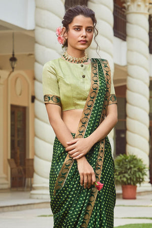 Pine Green South Silk Saree