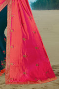 Buy Pink,green woven south silk saree online at best price - Karagiri