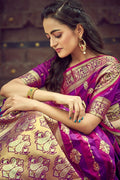South Silk Saree Purple South Silk Saree saree online
