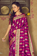 South Silk Saree Purple South Silk Saree saree online