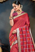Raisin purple zari woven beautiful South Silk Saree - Buy online on Karagiri - Free shipping to USA
