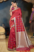 Raisin purple zari woven beautiful South Silk Saree - Buy online on Karagiri - Free shipping to USA