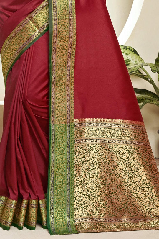 South Silk Saree Scarlet Red South Silk Saree saree online