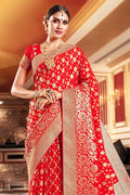 red south silk saree