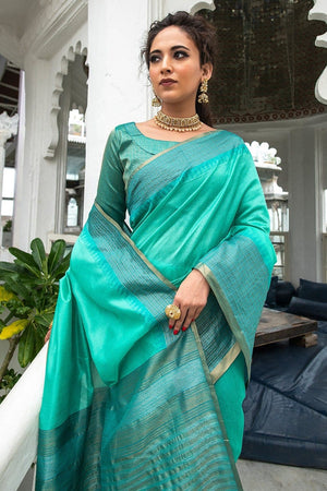 Sea Green South Silk Saree