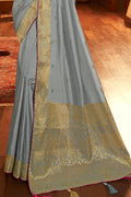 South Silk Saree Silver Grey South Silk Saree saree online