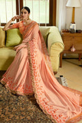 South Silk Saree Soap Orange Zari Woven Beautiful South Silk Saree With Embroidered Blouse saree online