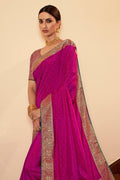 SRISHTI JAIN in Fuchsia Purple South Silk Saree