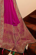 SRISHTI JAIN in Fuchsia Purple South Silk Saree