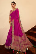 SRISHTI JAIN in Fuchsia Purple South Silk Saree