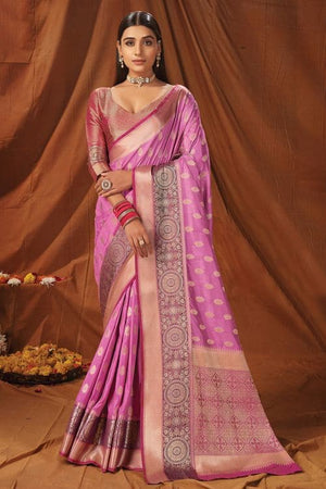 Taffy Pink South Silk Saree