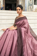 South Silk Saree Tyrian Purple South Silk Saree saree online