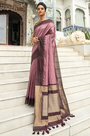 Tyrian Purple South Silk Saree